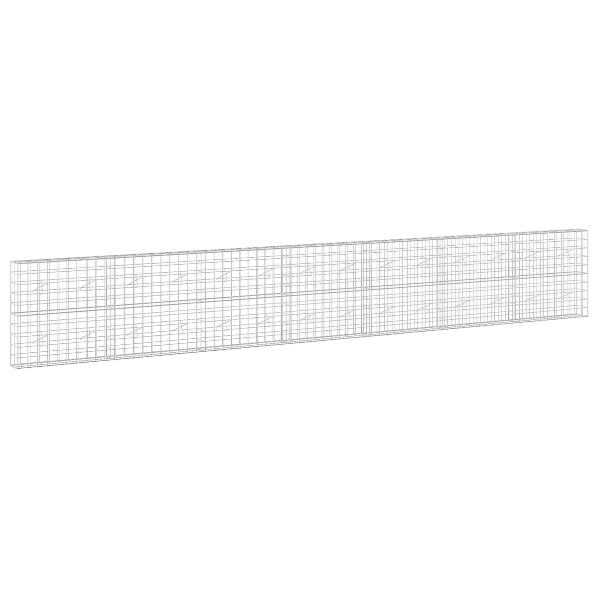 vidaXL Gabion z drutem 5 mm i siatką 10x10 cm 700x20x100 cm