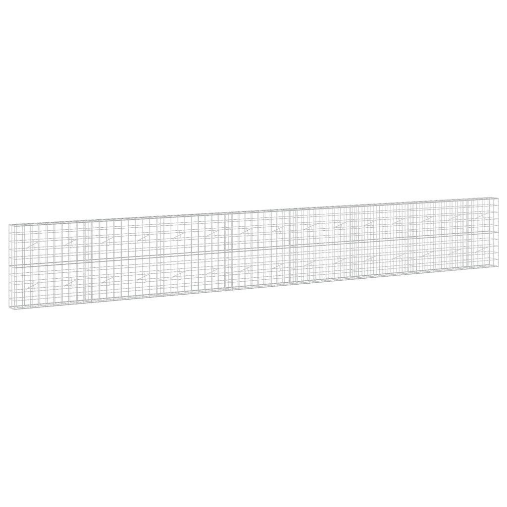 vidaXL Gabion z drutem 5 mm i siatką 10x10 cm 750x20x100 cm