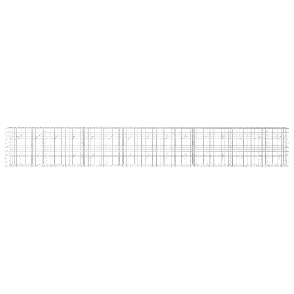 vidaXL Gabion z drutem 5 mm i siatką 10x10 cm 750x20x100 cm