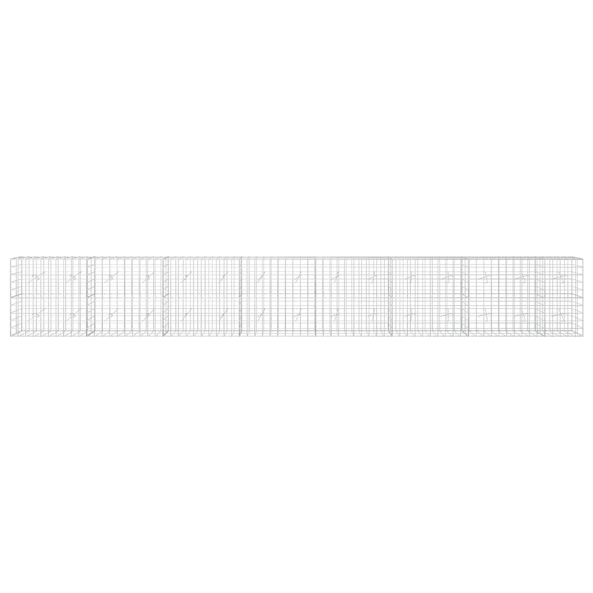 vidaXL Gabion z drutem 5 mm i siatką 10x10 cm 750x20x100 cm