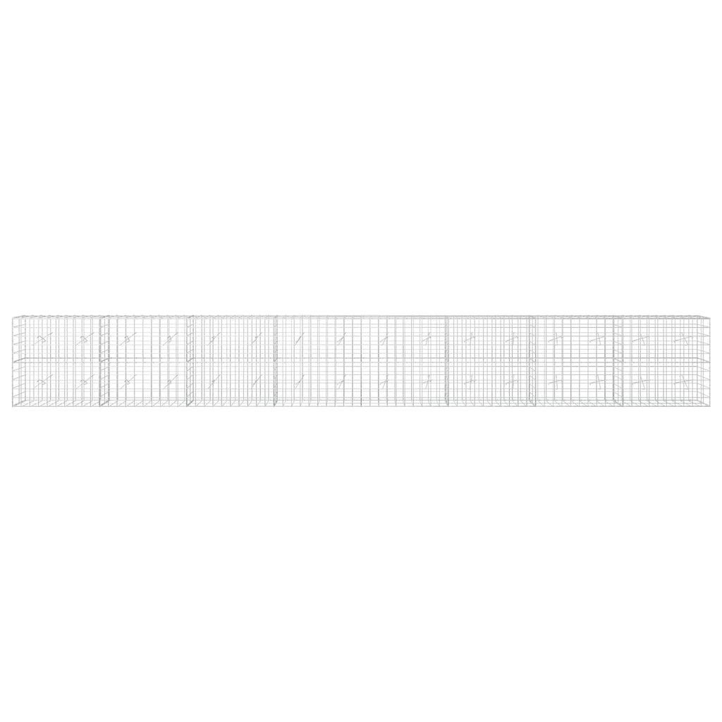 vidaXL Gabion z drutem 5 mm i siatką 10x10 cm 800x20x100 cm