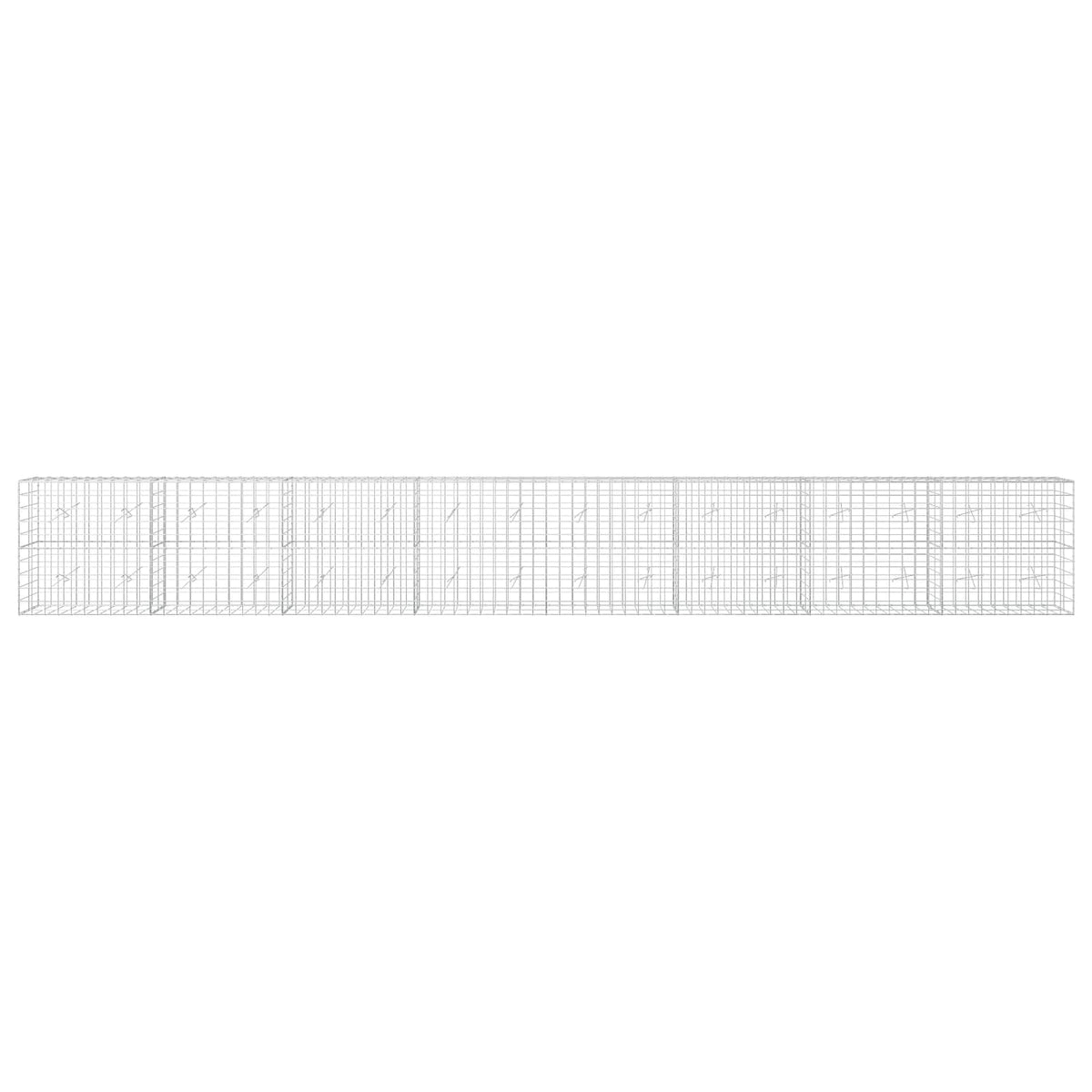 vidaXL Gabion z drutem 5 mm i siatką 10x10 cm 800x20x100 cm