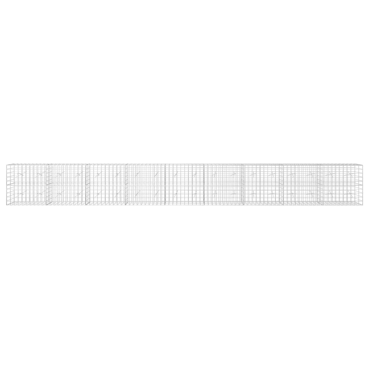 vidaXL Gabion z drutem 5 mm i siatką 10x10 cm 900x20x100 cm