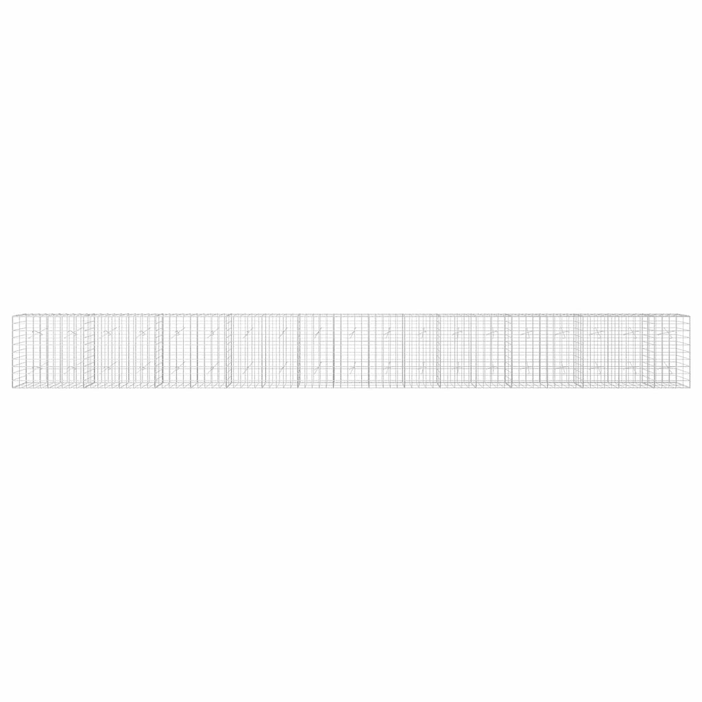 vidaXL Gabion z drutem 5 mm i siatką 10x10 cm 950x20x100 cm