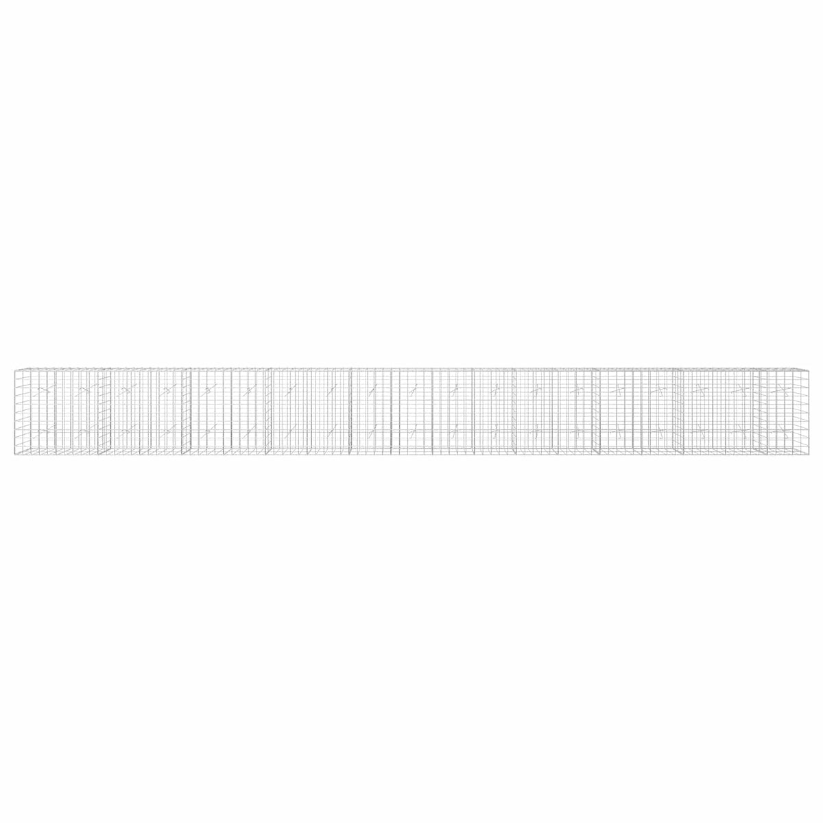 vidaXL Gabion z drutem 5 mm i siatką 10x10 cm 950x20x100 cm