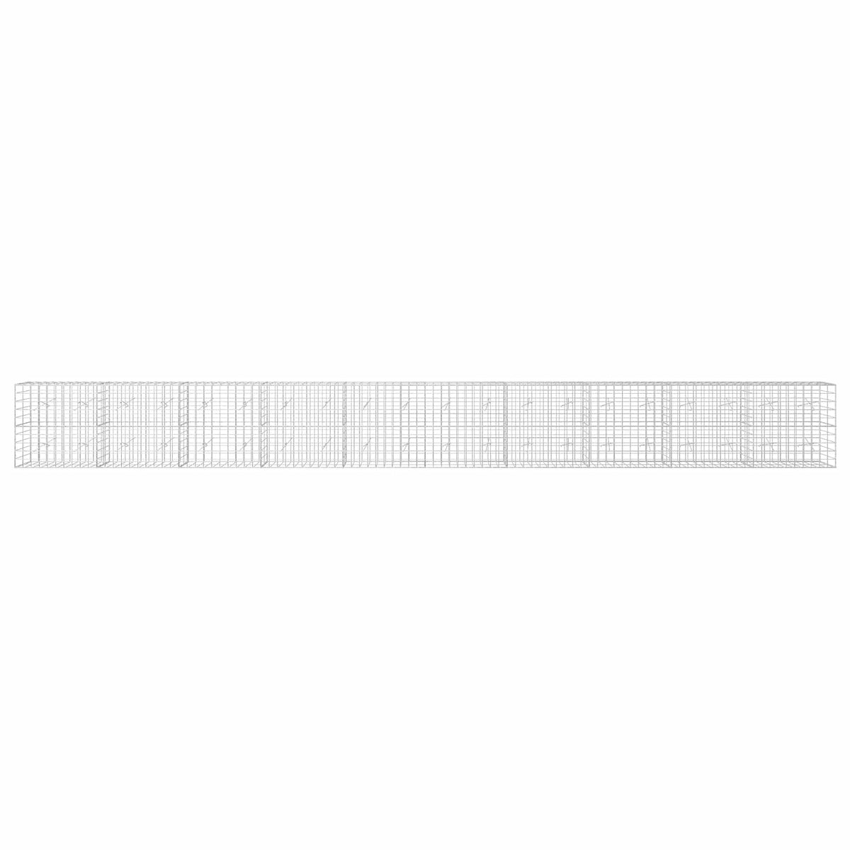 vidaXL Gabion z drutem 5 mm i siatką 10x10 cm 1000x20x100 cm