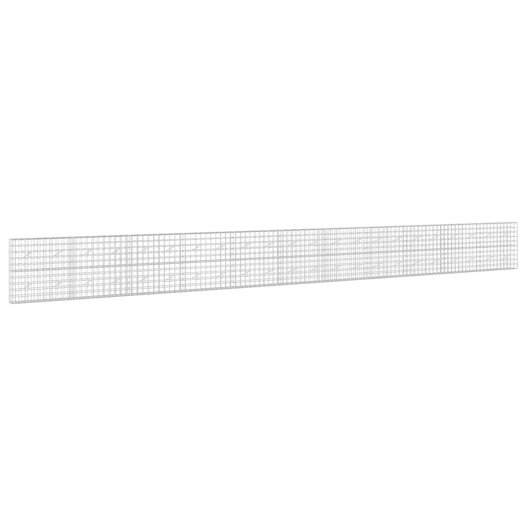 vidaXL Gabion z drutem 5 mm i siatką 10x10 cm 1100x20x100 cm