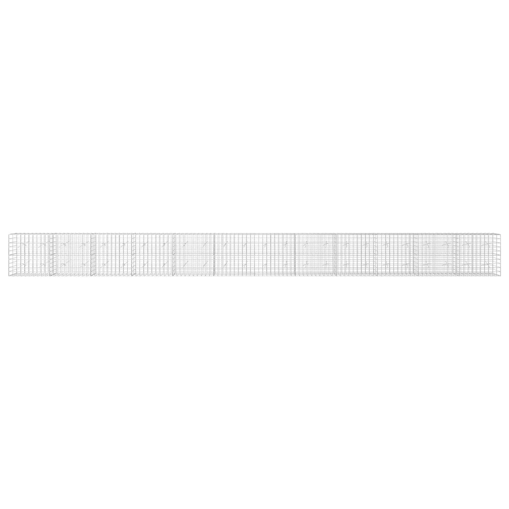 vidaXL Gabion z drutem 5 mm i siatką 10x10 cm 1200x20x100 cm