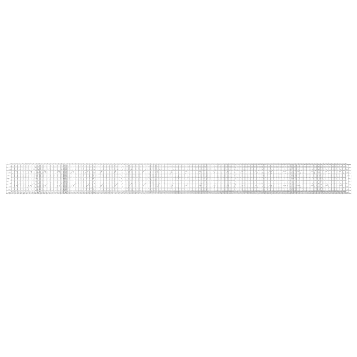 vidaXL Gabion z drutem 5 mm i siatką 10x10 cm 1200x20x100 cm