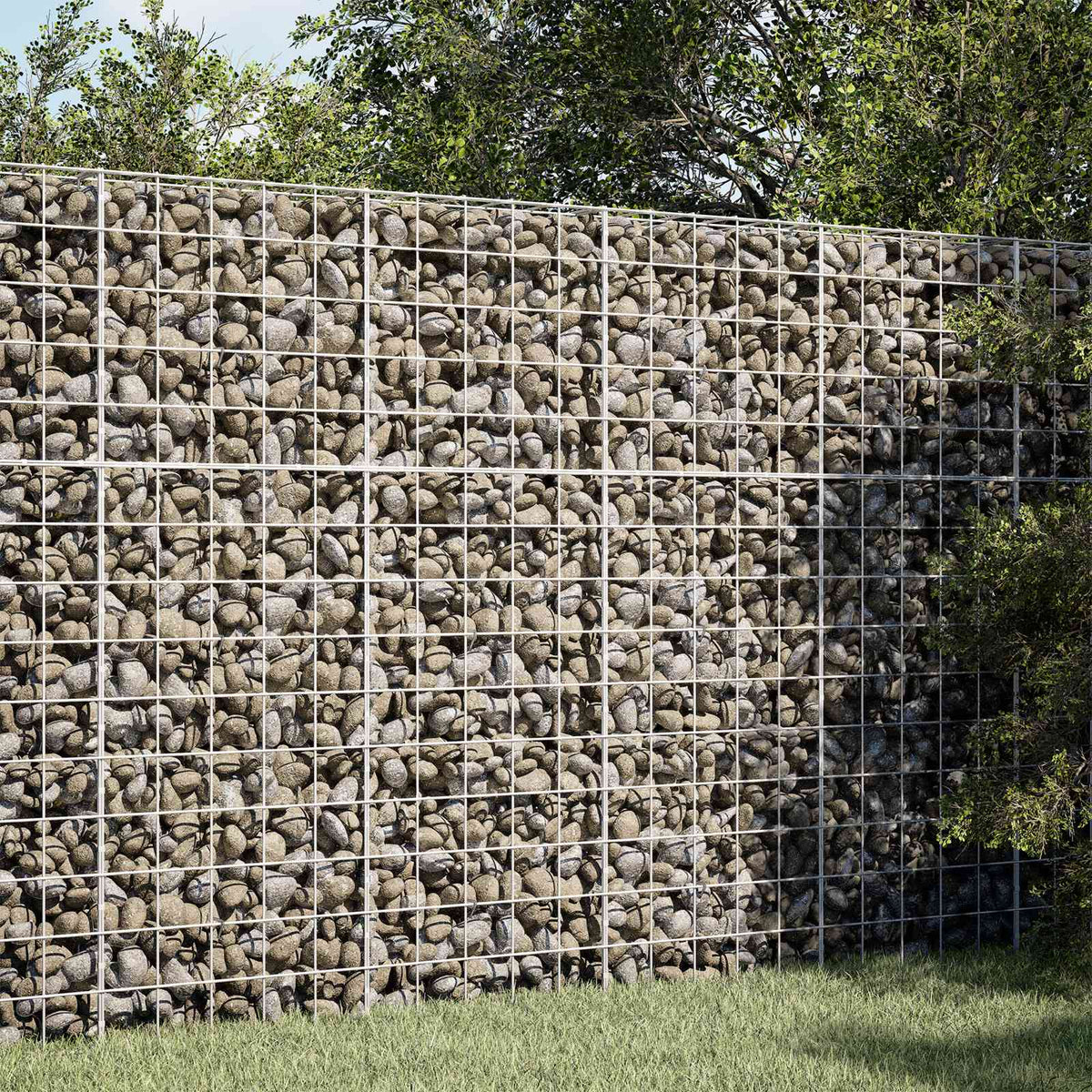vidaXL Gabion z drutem 5 mm i siatką 10x10 cm 100x20x150 cm