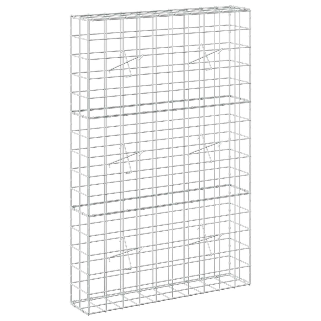 vidaXL Gabion z drutem 5 mm i siatką 10x10 cm 100x20x150 cm