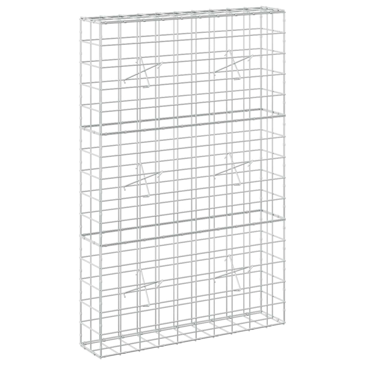 vidaXL Gabion z drutem 5 mm i siatką 10x10 cm 100x20x150 cm