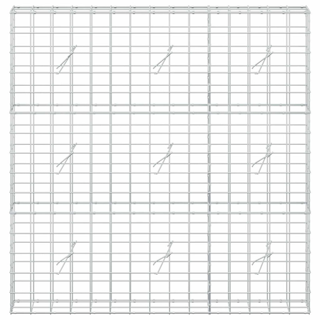 vidaXL Gabion z drutem 5 mm i siatką 10x10 cm 150x20x150 cm