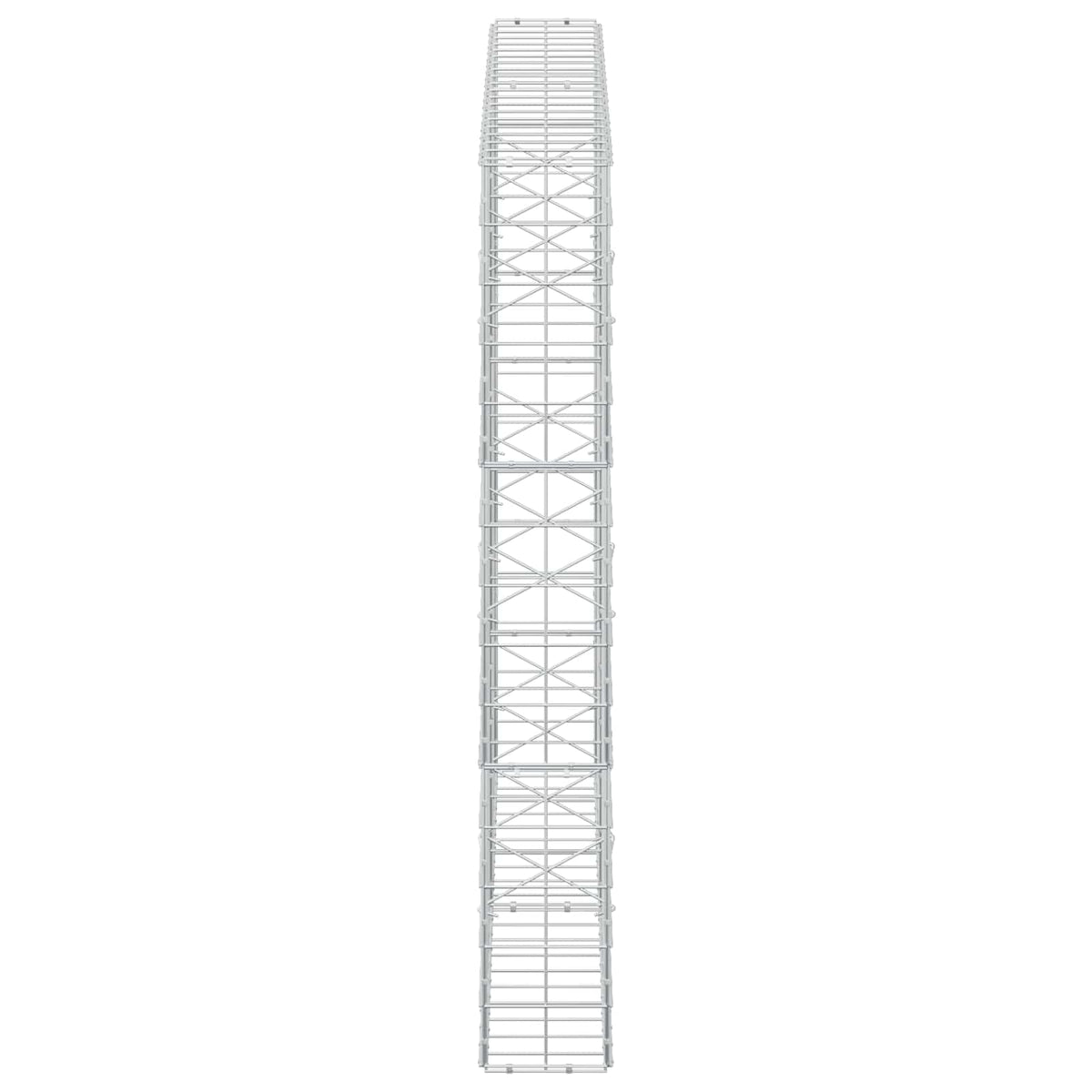 vidaXL Gabion z drutem 5 mm i siatką 10x10 cm 200x20x150 cm
