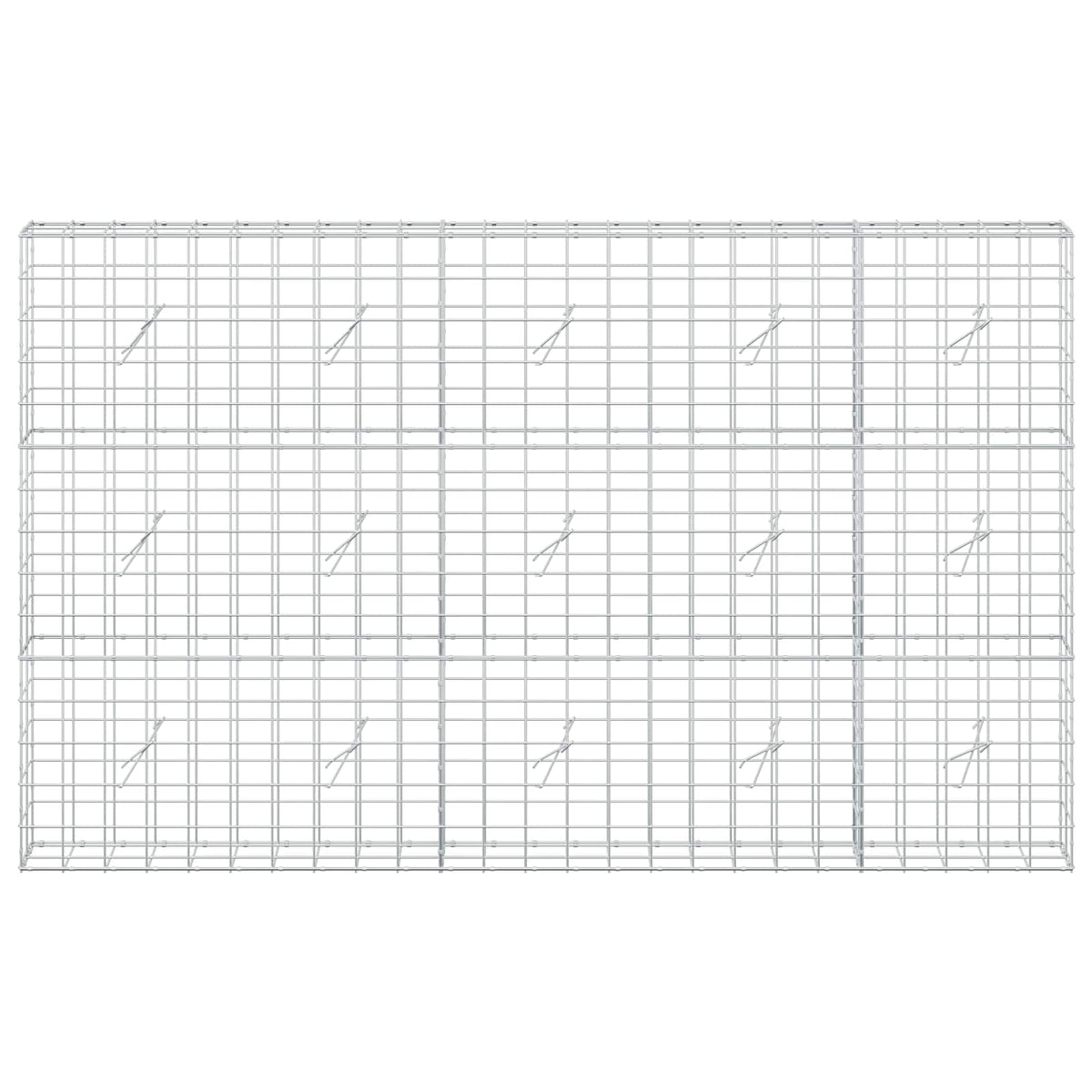vidaXL Gabion z drutem 5 mm i siatką 10x10 cm 250x20x150 cm