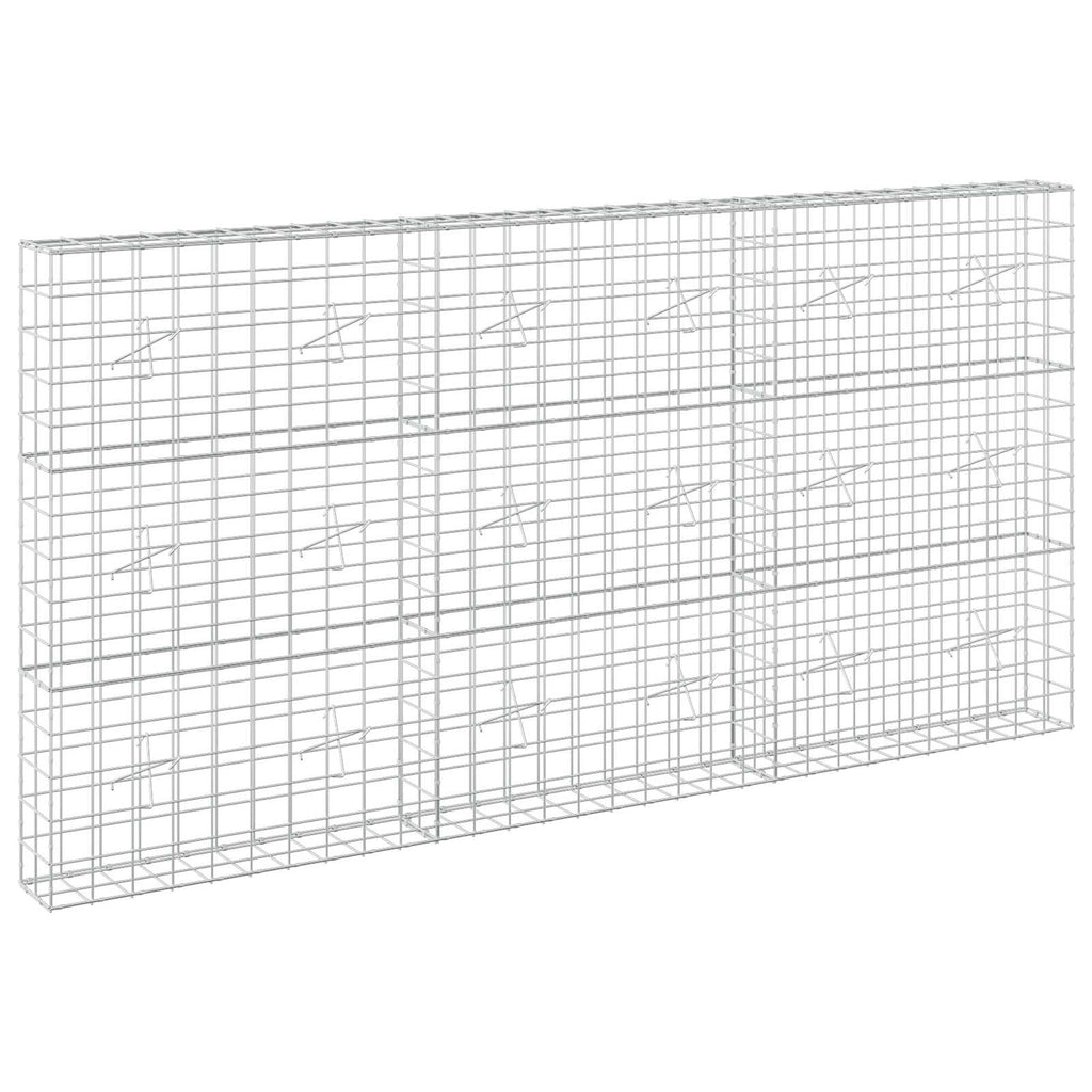 vidaXL Gabion z drutem 5 mm i siatką 10x10 cm 300x20x150 cm