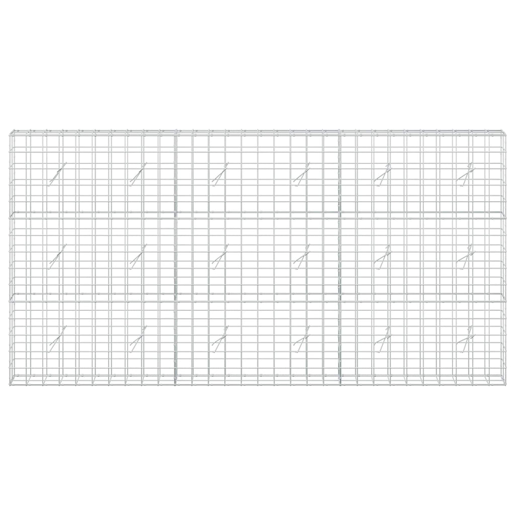 vidaXL Gabion z drutem 5 mm i siatką 10x10 cm 300x20x150 cm