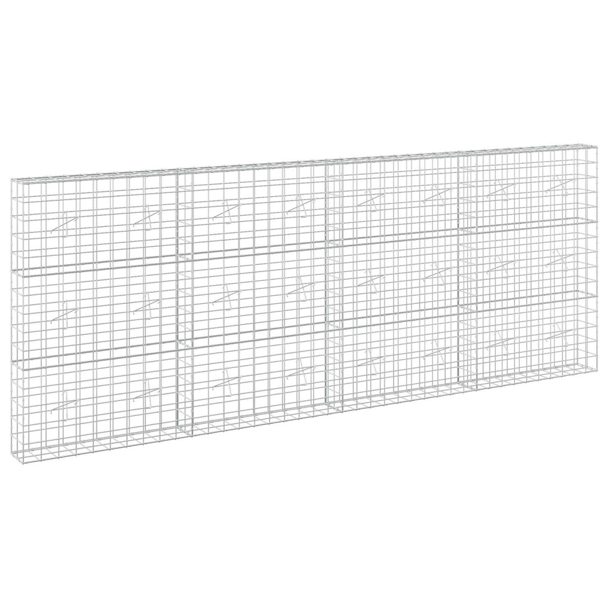 vidaXL Gabion z drutem 5 mm i siatką 10x10 cm 400x20x150 cm