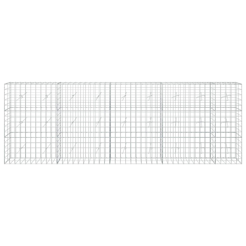 vidaXL Gabion z drutem 5 mm i siatką 10x10 cm 450x20x150 cm