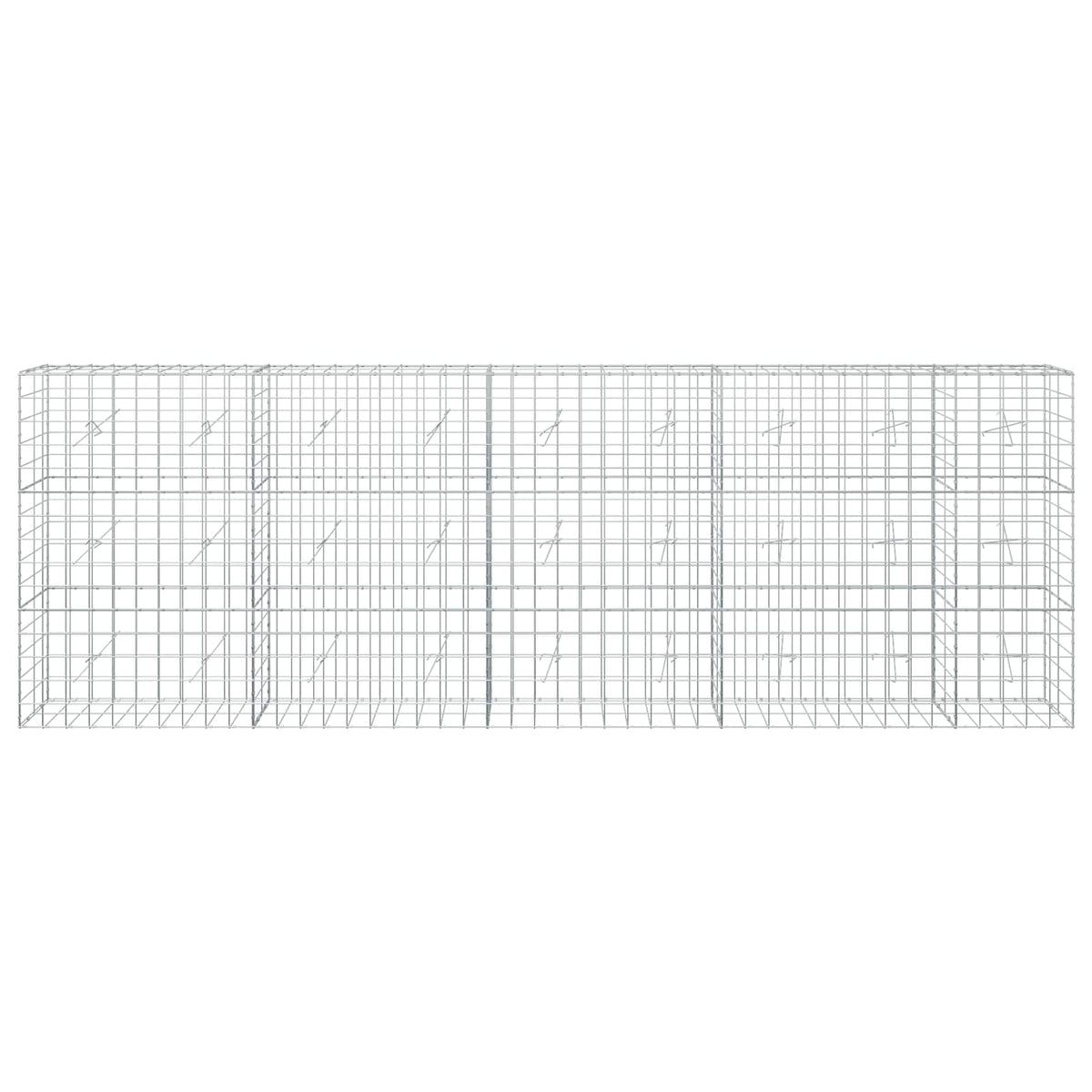vidaXL Gabion z drutem 5 mm i siatką 10x10 cm 450x20x150 cm