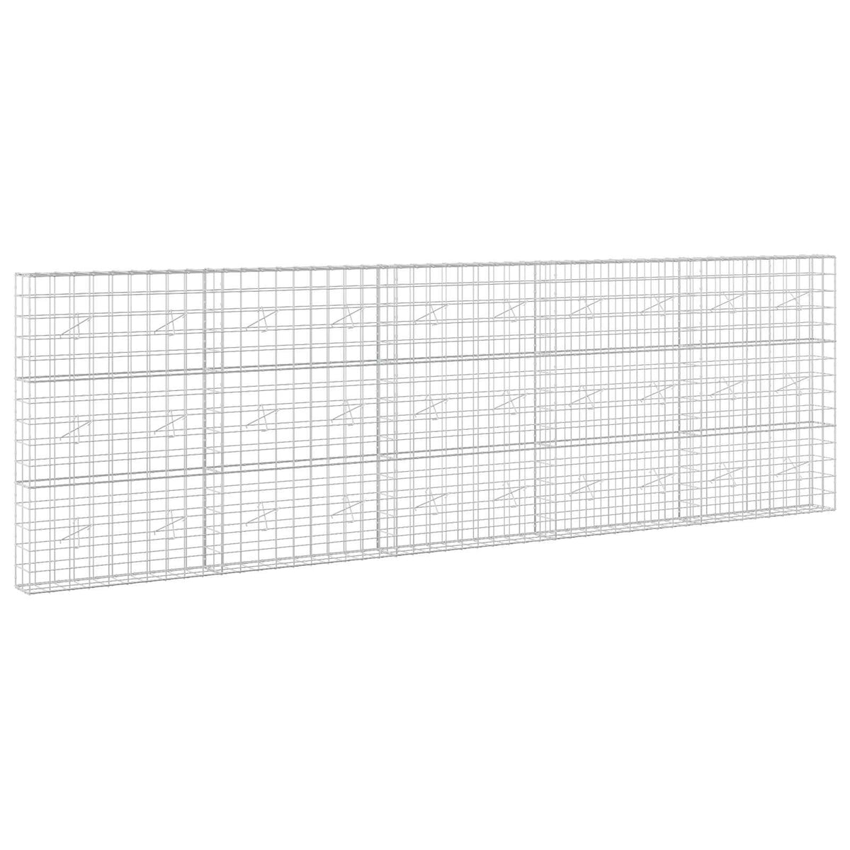 vidaXL Gabion z drutem 5 mm i siatką 10x10 cm 500x20x150 cm