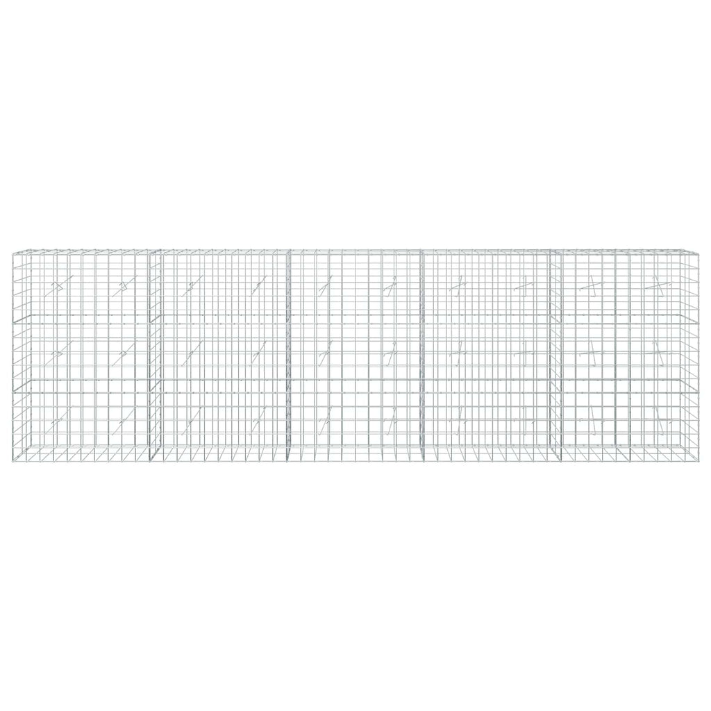 vidaXL Gabion z drutem 5 mm i siatką 10x10 cm 500x20x150 cm