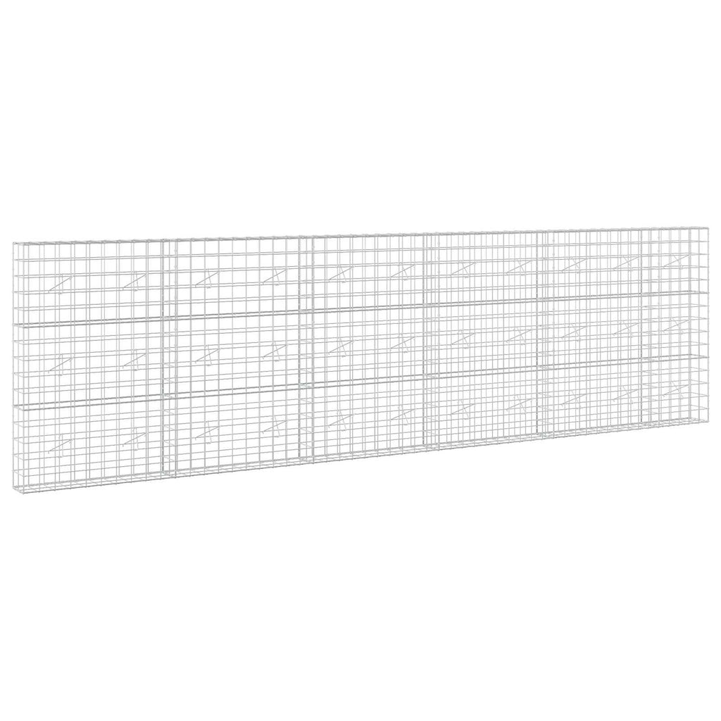 vidaXL Gabion z drutem 5 mm i siatką 10x10 cm 550x20x150 cm