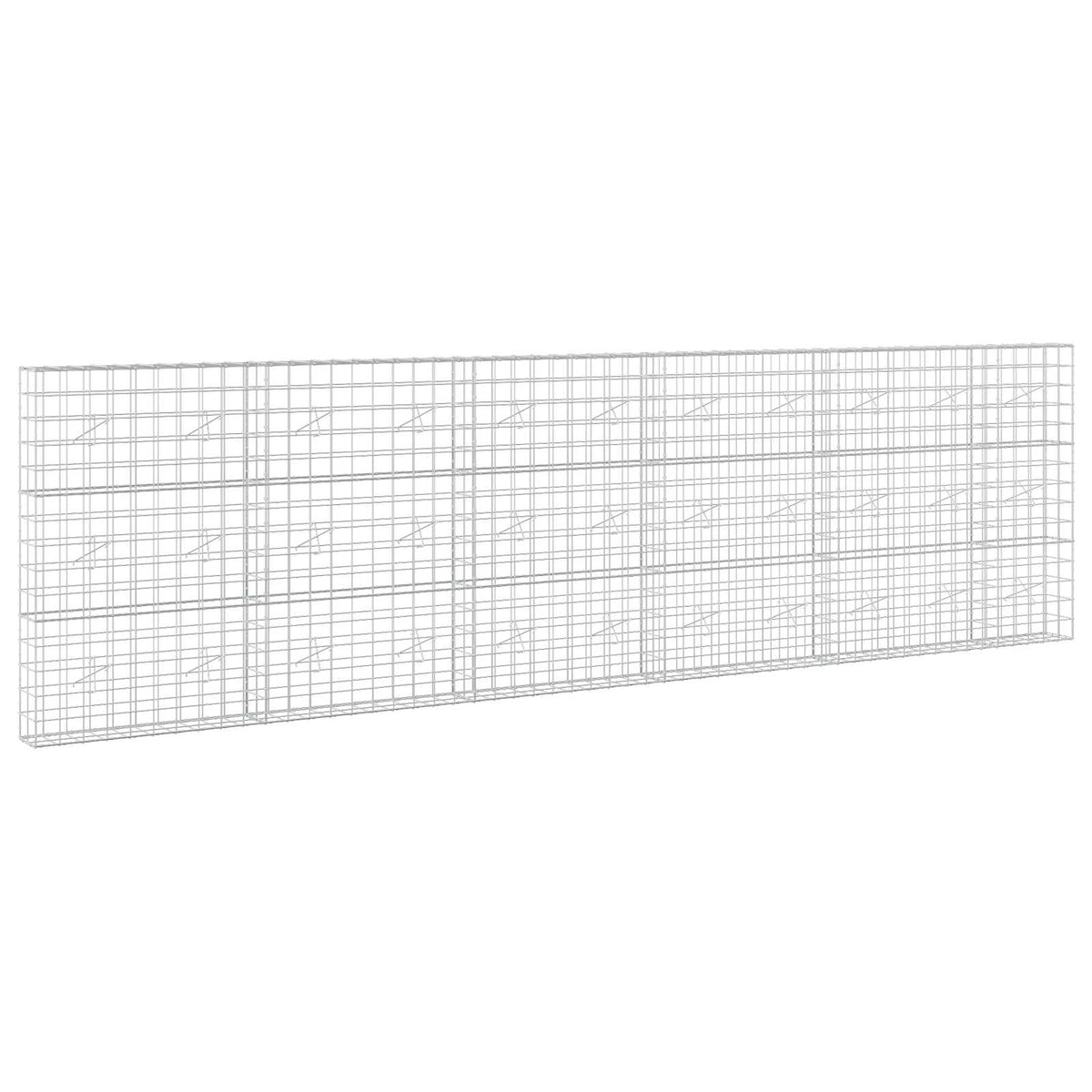 vidaXL Gabion z drutem 5 mm i siatką 10x10 cm 550x20x150 cm