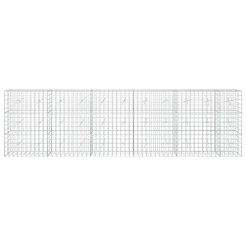 vidaXL Gabion z drutem 5 mm i siatką 10x10 cm 550x20x150 cm