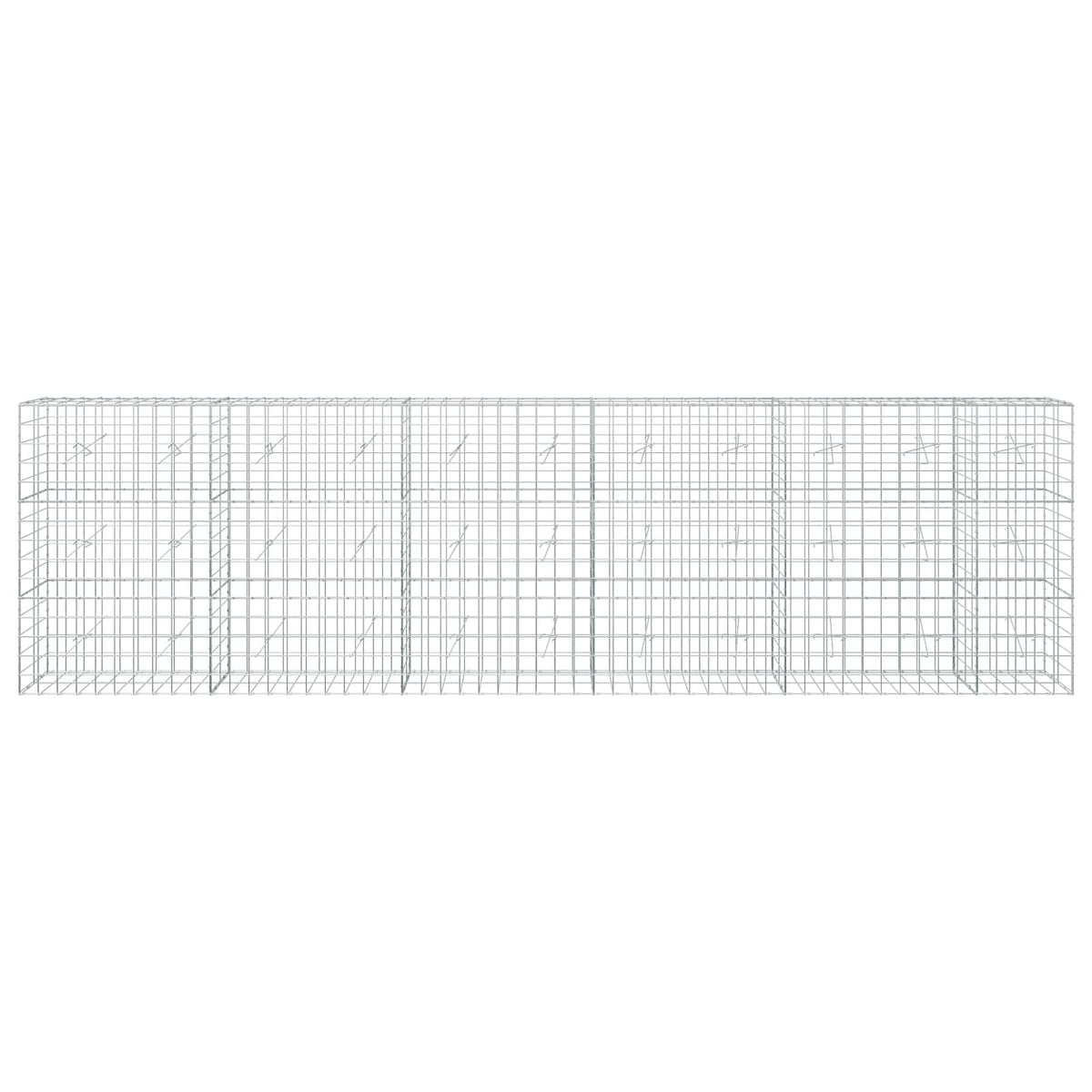vidaXL Gabion z drutem 5 mm i siatką 10x10 cm 550x20x150 cm