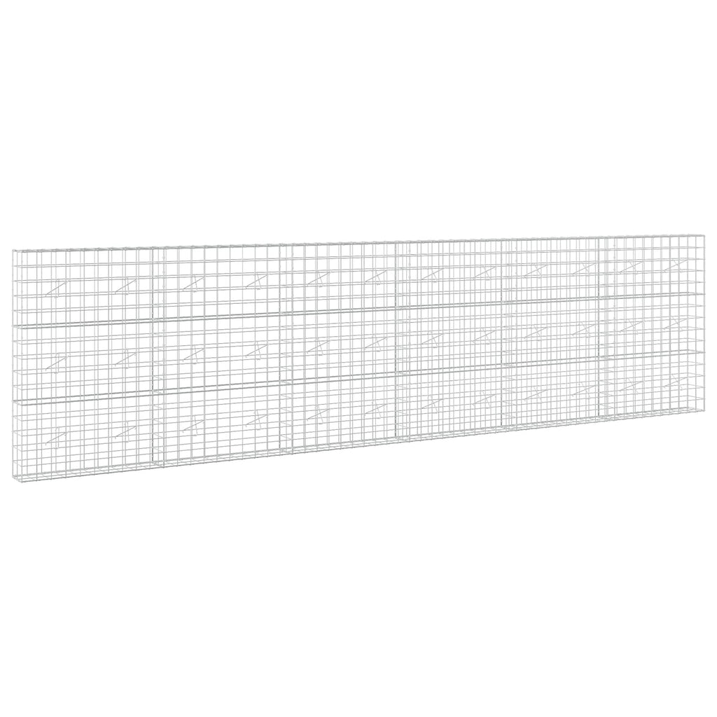vidaXL Gabion z drutem 5 mm i siatką 10x10 cm 600x20x150 cm