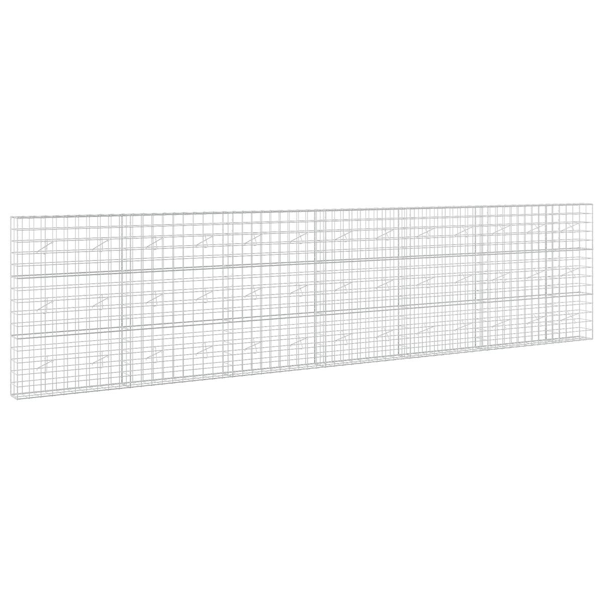 vidaXL Gabion z drutem 5 mm i siatką 10x10 cm 650x20x150 cm