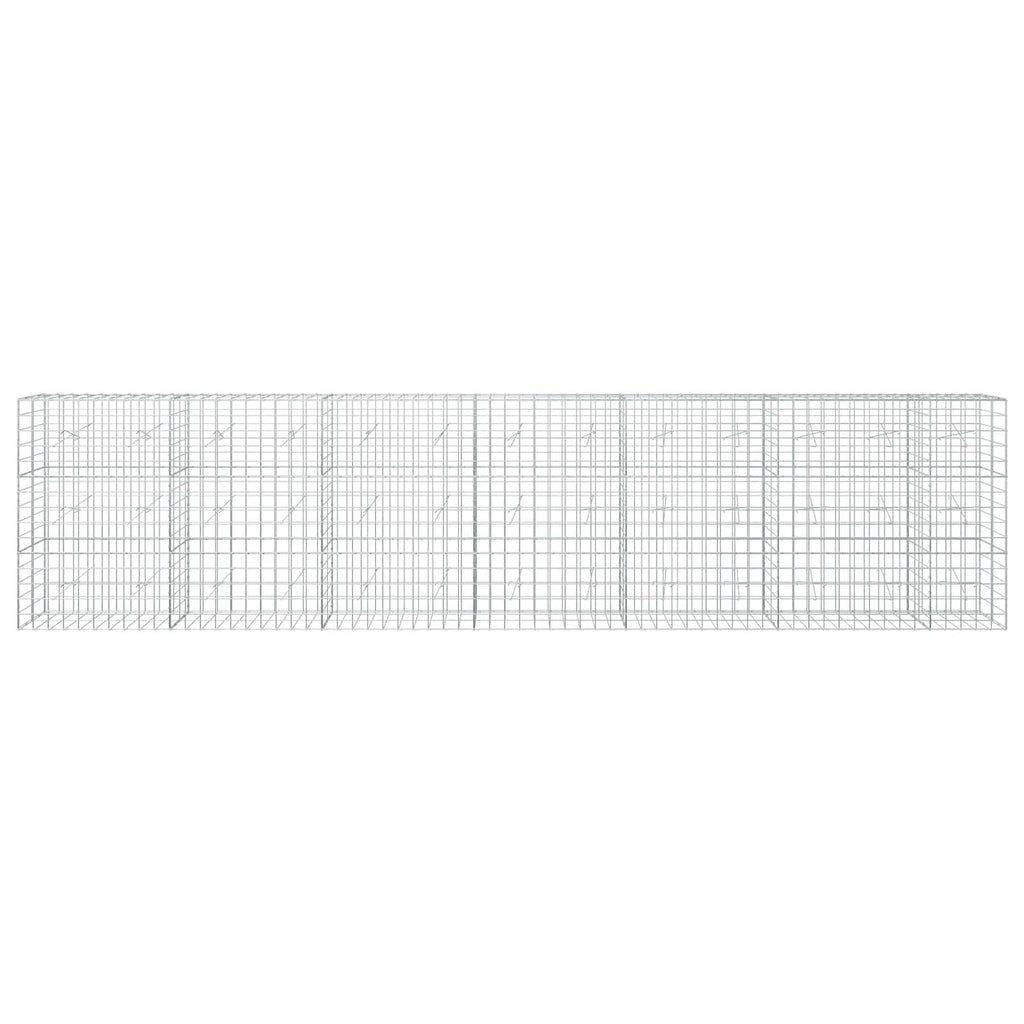 vidaXL Gabion z drutem 5 mm i siatką 10x10 cm 650x20x150 cm