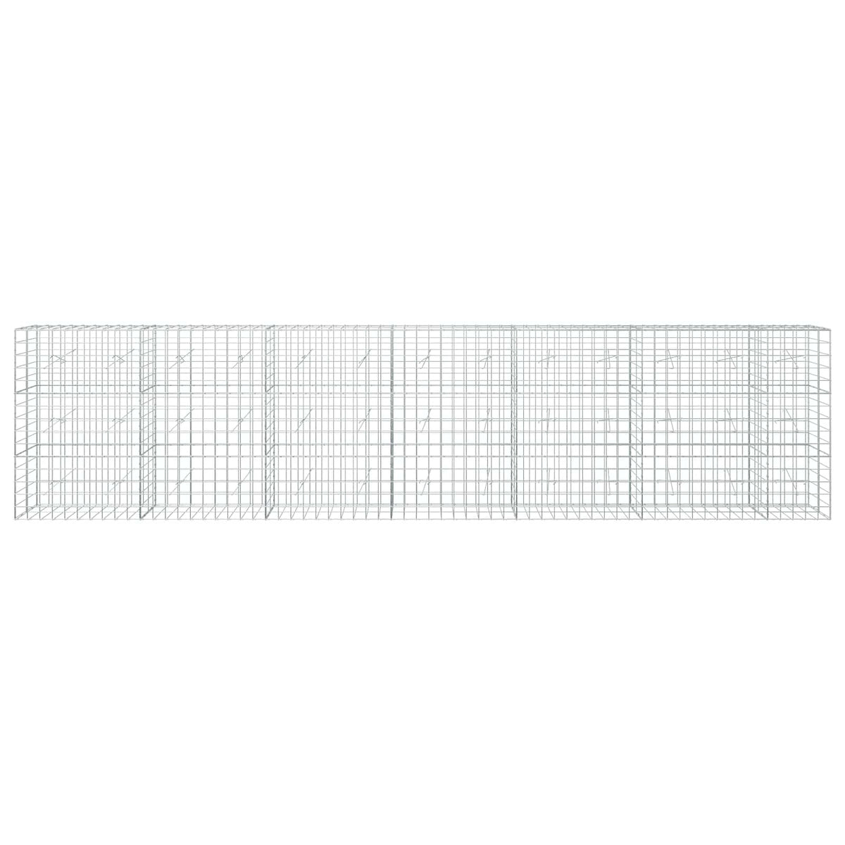 vidaXL Gabion z drutem 5 mm i siatką 10x10 cm 650x20x150 cm
