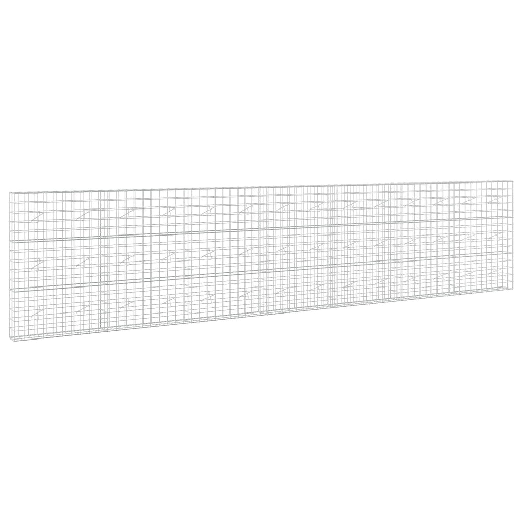 vidaXL Gabion z drutem 5 mm i siatką 10x10 cm 700x20x150 cm