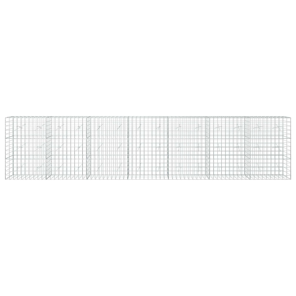 vidaXL Gabion z drutem 5 mm i siatką 10x10 cm 700x20x150 cm