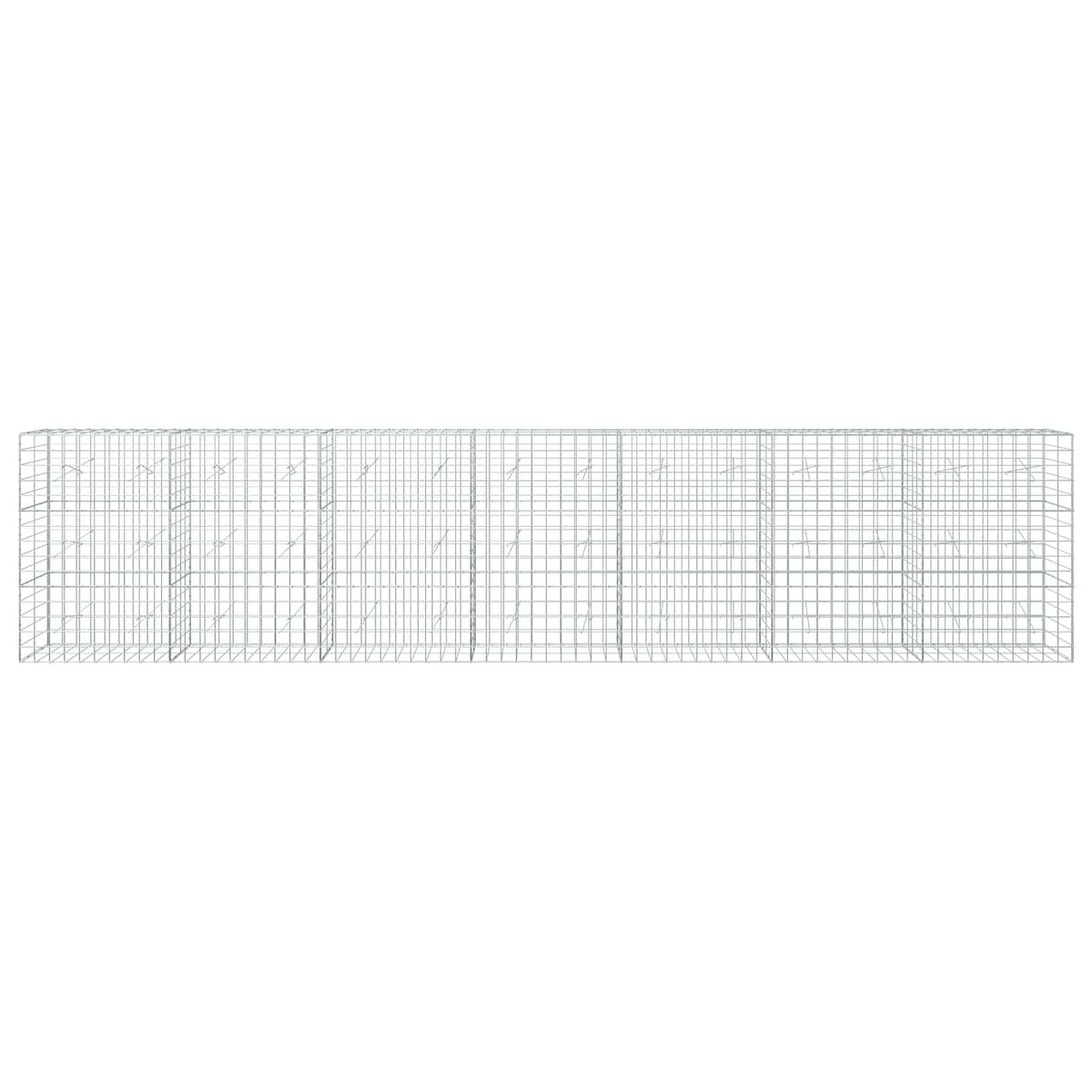 vidaXL Gabion z drutem 5 mm i siatką 10x10 cm 700x20x150 cm