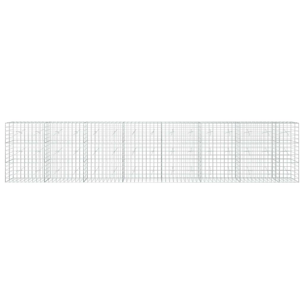 vidaXL Gabion z drutem 5 mm i siatką 10x10 cm 750x20x150 cm