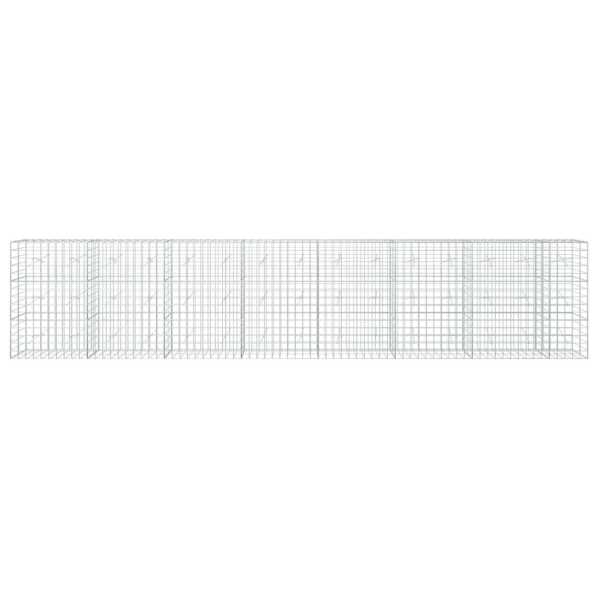 vidaXL Gabion z drutem 5 mm i siatką 10x10 cm 750x20x150 cm