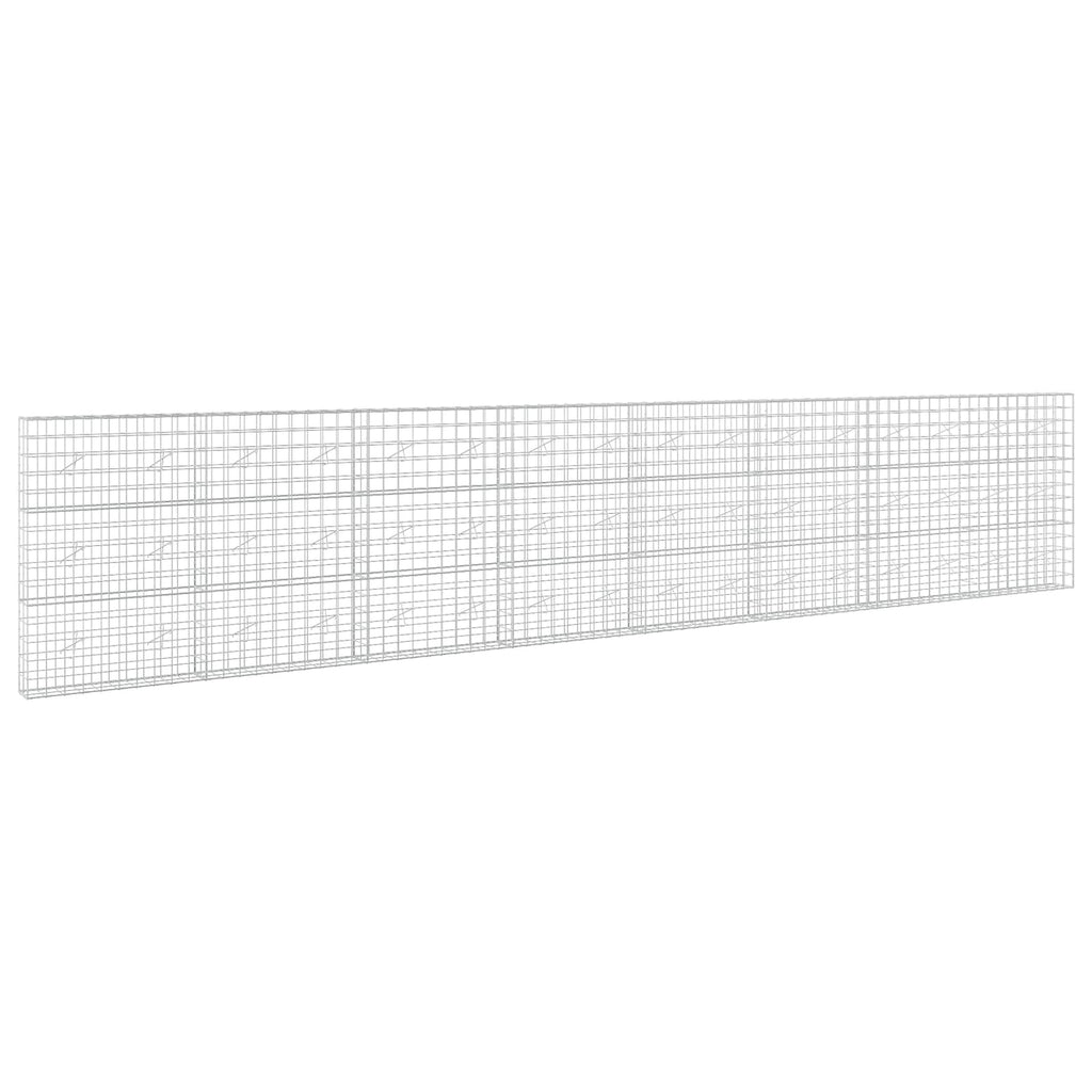 vidaXL Gabion z drutem 5 mm i siatką 10x10 cm 800x20x150 cm