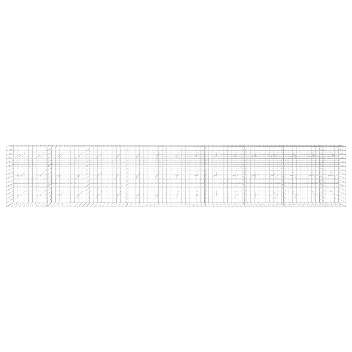 vidaXL Gabion z drutem 5 mm i siatką 10x10 cm 850x20x150 cm