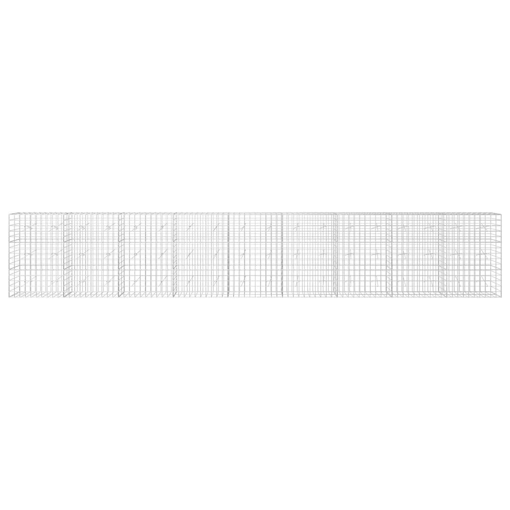 vidaXL Gabion z drutem 5 mm i siatką 10x10 cm 900x20x150 cm