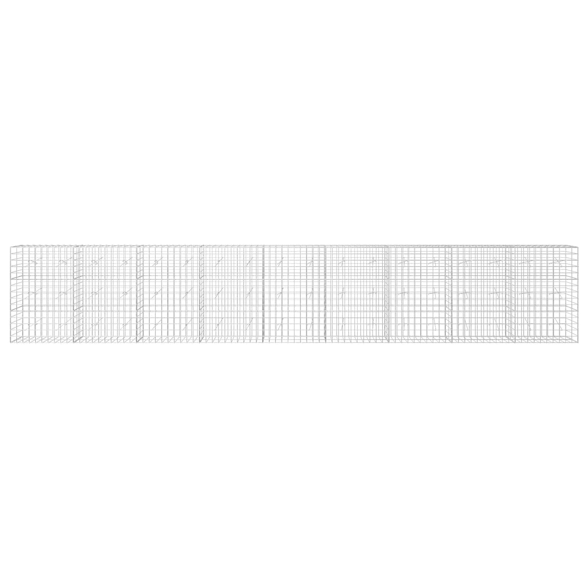 vidaXL Gabion z drutem 5 mm i siatką 10x10 cm 900x20x150 cm