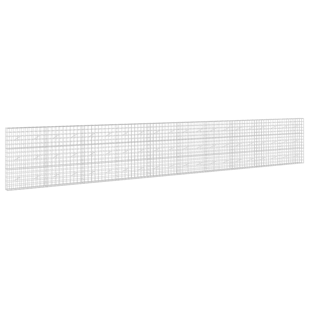 vidaXL Gabion z drutem 5 mm i siatką 10x10 cm 1000x20x150 cm