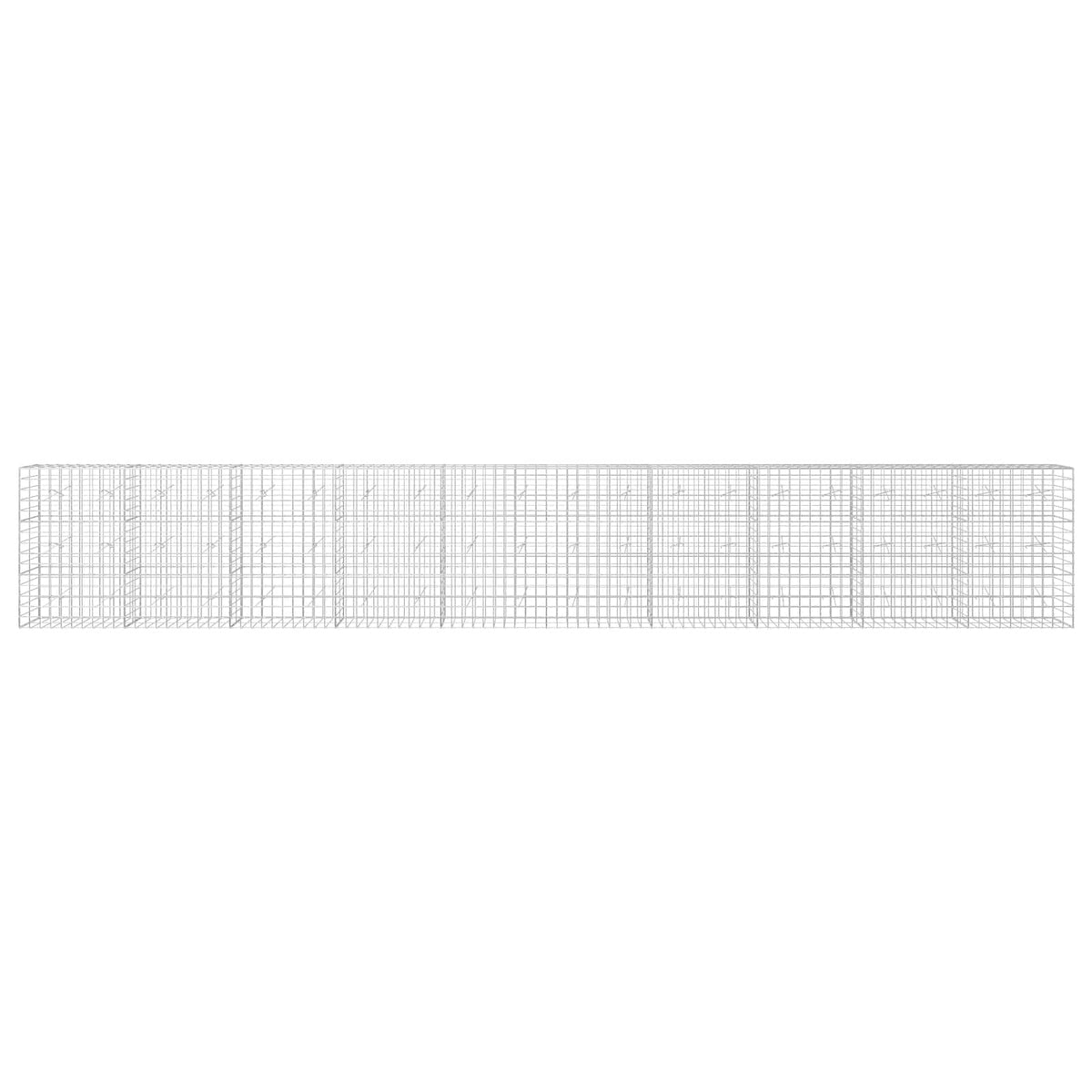 vidaXL Gabion z drutem 5 mm i siatką 10x10 cm 1000x20x150 cm
