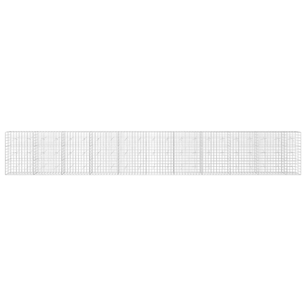 vidaXL Gabion z drutem 5 mm i siatką 10x10 cm 1050x20x150 cm