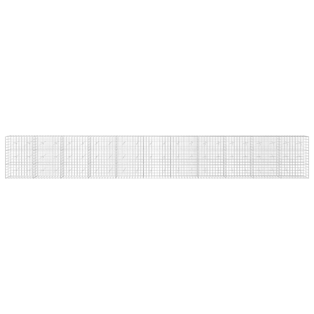 vidaXL Gabion z drutem 5 mm i siatką 10x10 cm 1100x20x150 cm