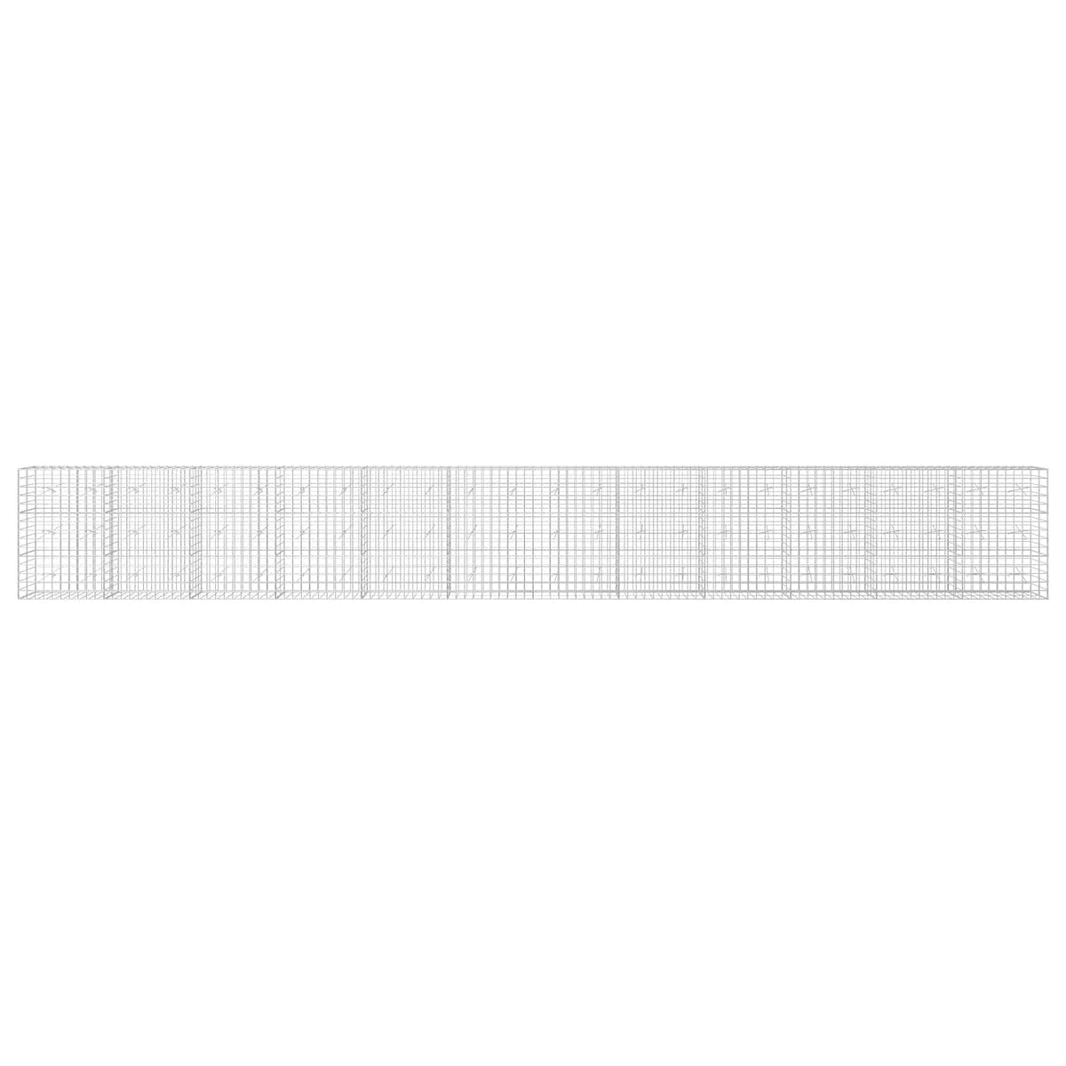 vidaXL Gabion z drutem 5 mm i siatką 10x10 cm 1200x20x150 cm
