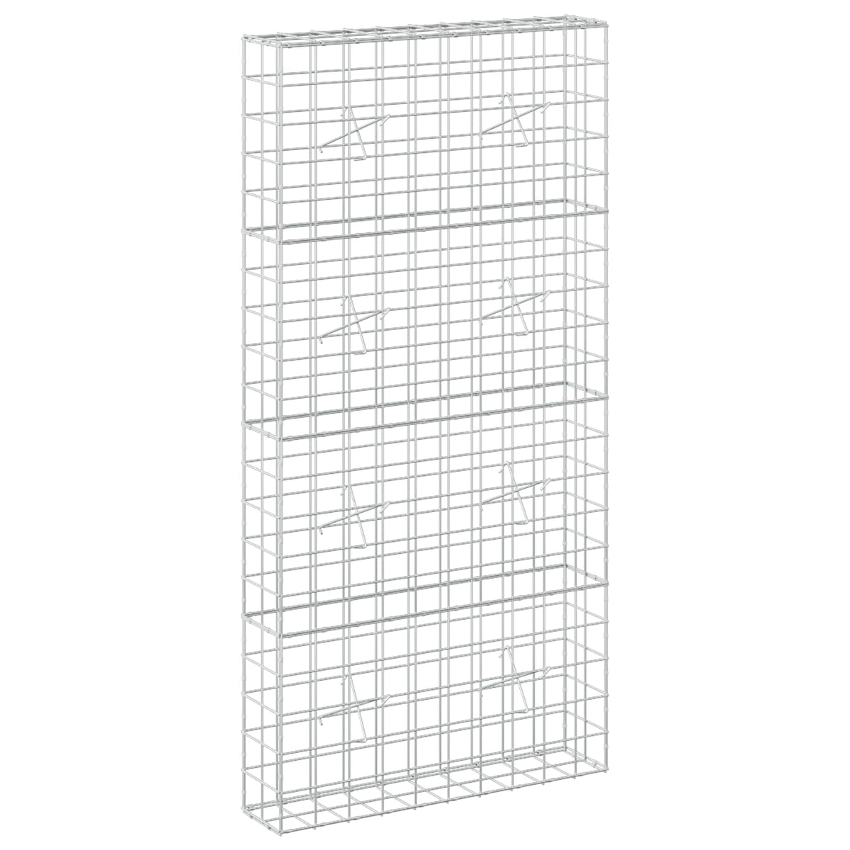 vidaXL Gabion z drutem 5 mm i siatką 10x10 cm 100x20x200 cm