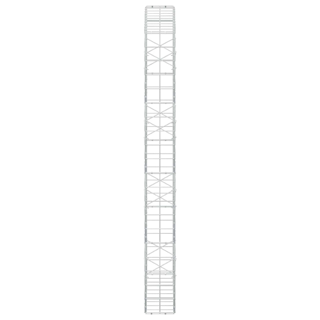 vidaXL Gabion z drutem 5 mm i siatką 10x10 cm 100x20x200 cm